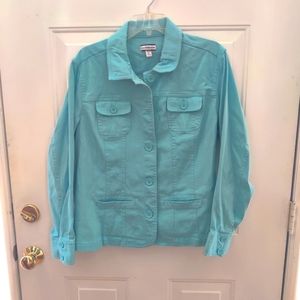 Light Jean style Jacket Teal blue